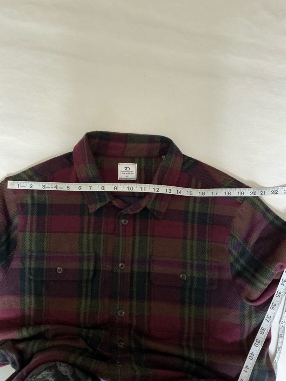 7 Diamonds Soft Flannel Multi-Plaid Button-Up Long Sleeve Shirt Size XL - Picture 10 of 15